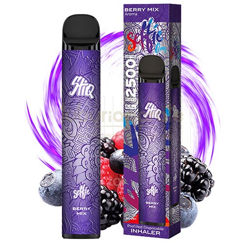 Tigara electronica tip narghilea cu 2500 fumuri, aroma de fructe de padure si fara nicotina Selfie STIQ Berry Mix